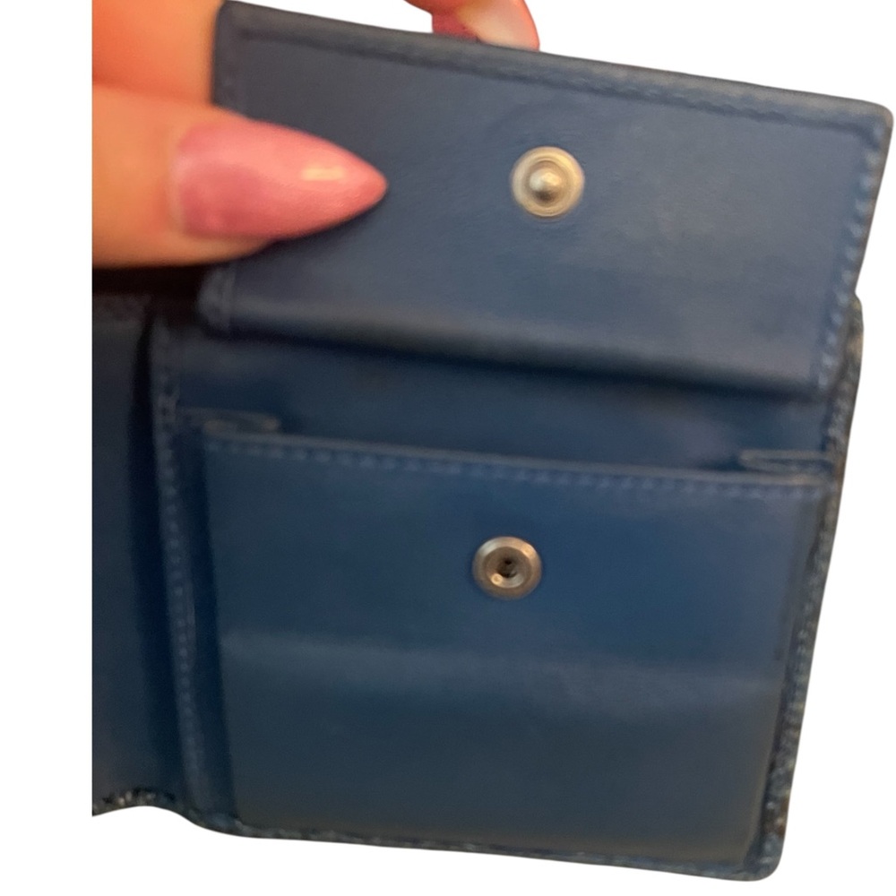 Vintage Gucci Blue Python Leather Wallet - image 4